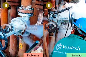 Solução de problema de vedação